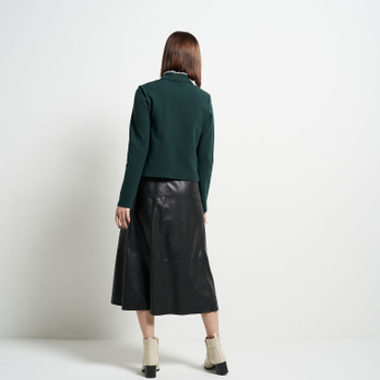 FAKE LEATHER with DRAGON PATCH FLARE　スカート 詳細画像