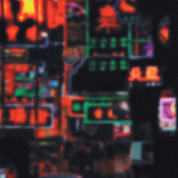 HONG KONG NEON PRINT　スカート 詳細画像