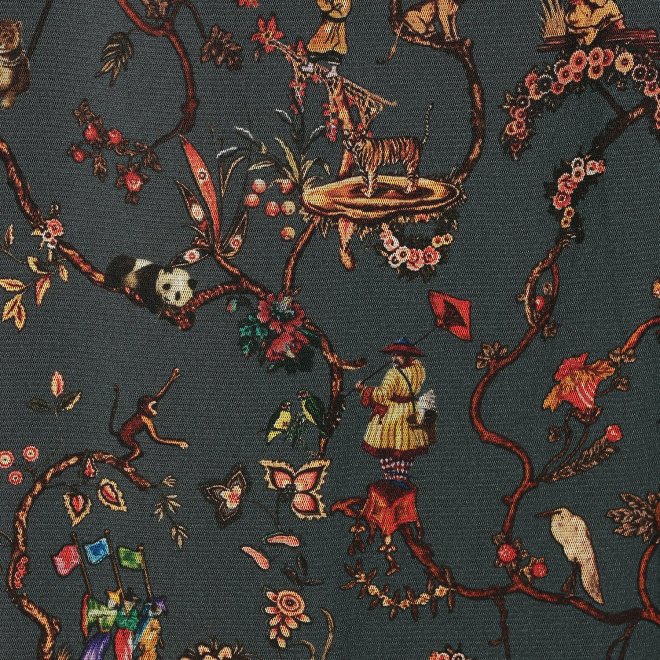 -confiture- ANIMAL CHINOISERIE PRINT　スカート 詳細画像 グレー系マルチ 2