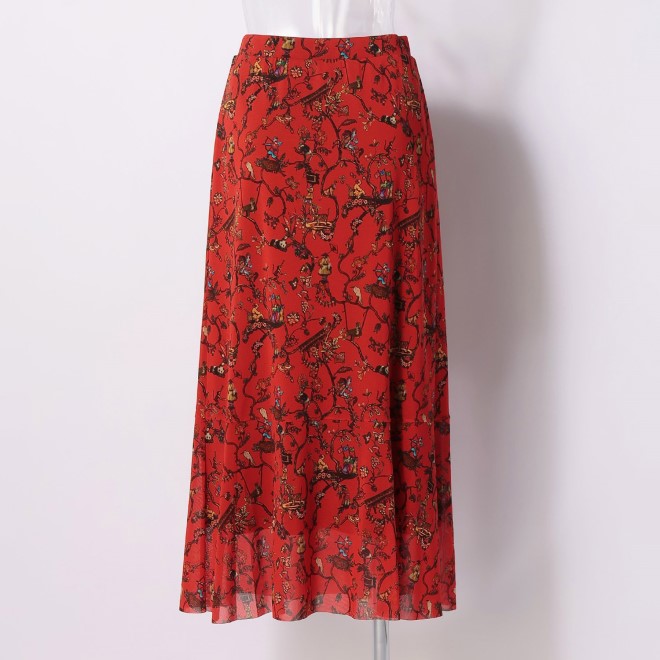 -confiture- ANIMAL CHINOISERIE PRINT　スカート 詳細画像 赤系マルチ 3