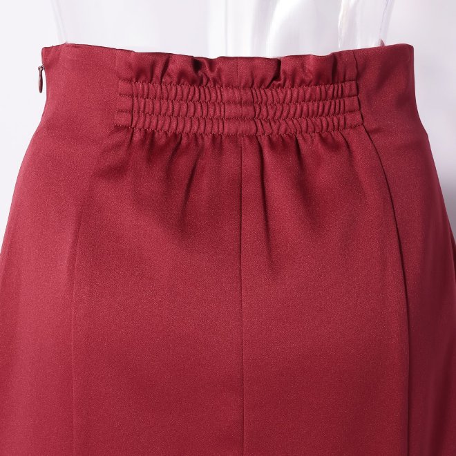 -confiture- STRETCH SATIN with CHINA BUTTON　スカート 詳細画像 レッド 5