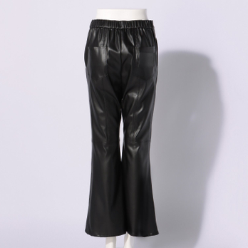 FAKE LEATHER with DRAGON PATCH FLARE　パンツ 詳細画像