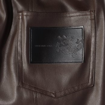 FAKE LEATHER with DRAGON PATCH FLARE　パンツ 詳細画像
