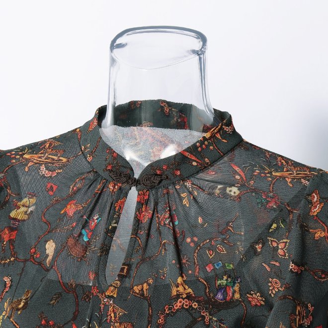 -confiture- ANIMAL CHINOISERIE PRINT　ドレス 詳細画像 グレー系マルチ 4