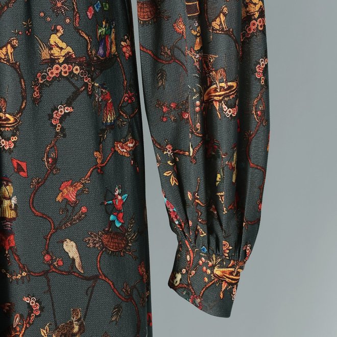 -confiture- ANIMAL CHINOISERIE PRINT　ドレス 詳細画像 グレー系マルチ 5