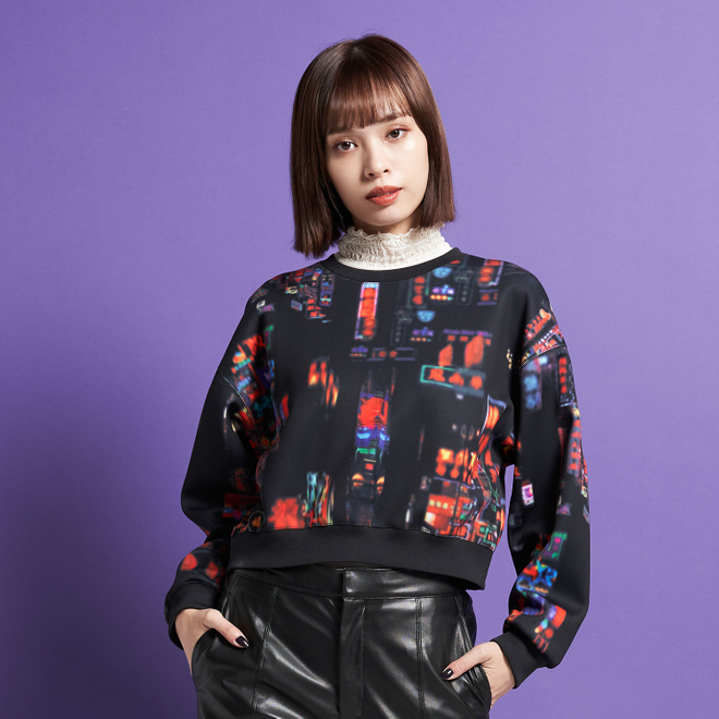 HONG KONG NEON PRINT PULLOVER　カットソー 詳細画像 黒系マルチ 1
