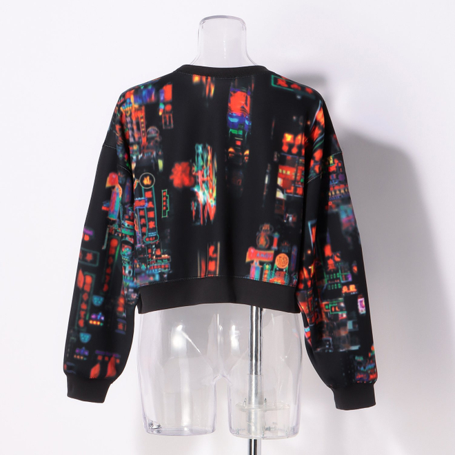 HONG KONG NEON PRINT PULLOVER　カットソー 詳細画像 黒系マルチ 7
