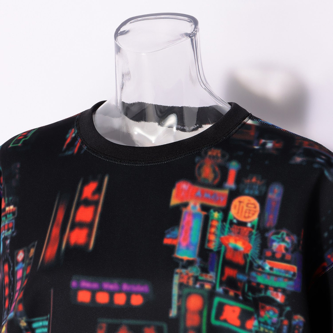 HONG KONG NEON PRINT PULLOVER　カットソー 詳細画像 黒系マルチ 8