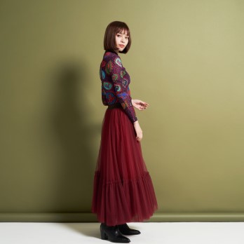 ORACLE ZODIAC PRINT STRETCH NET　ブラウス 詳細画像