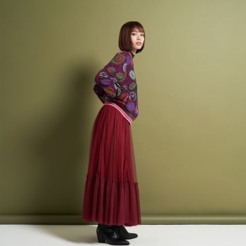 ORACLE ZODIAC PRINT STRETCH NET　ブラウス 詳細画像