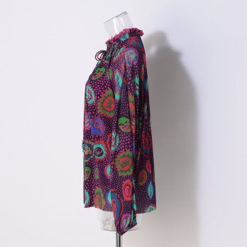 ORACLE ZODIAC PRINT STRETCH NET　ブラウス 詳細画像