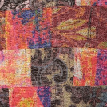 PATCHWORK WEAVE PRINT STRETCH NET　ドレス 詳細画像