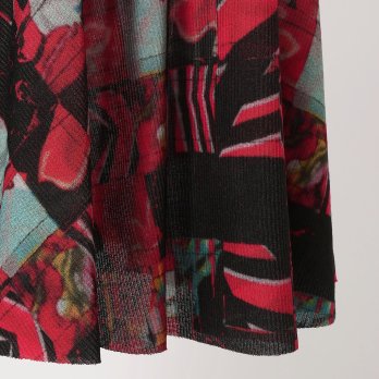 PATCHWORK WEAVE PRINT STRETCH NET　ドレス 詳細画像
