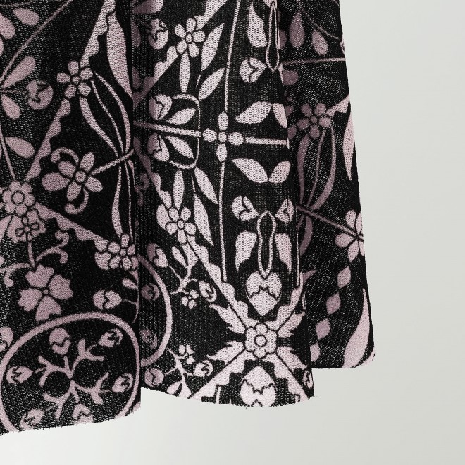 FLOWER PRINTED ON STRETCH  NETTING　ドレス 詳細画像 黒系マルチ 7