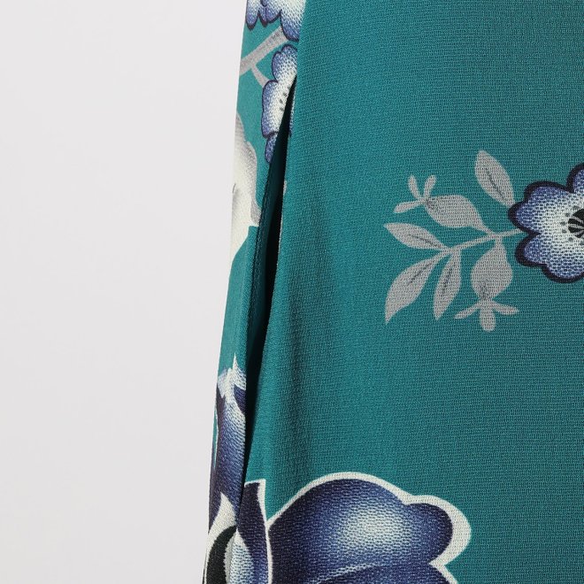 FLOWER PRINTED ON STRETCH  NETTING　ドレス 詳細画像 ブルー系マルチ 6