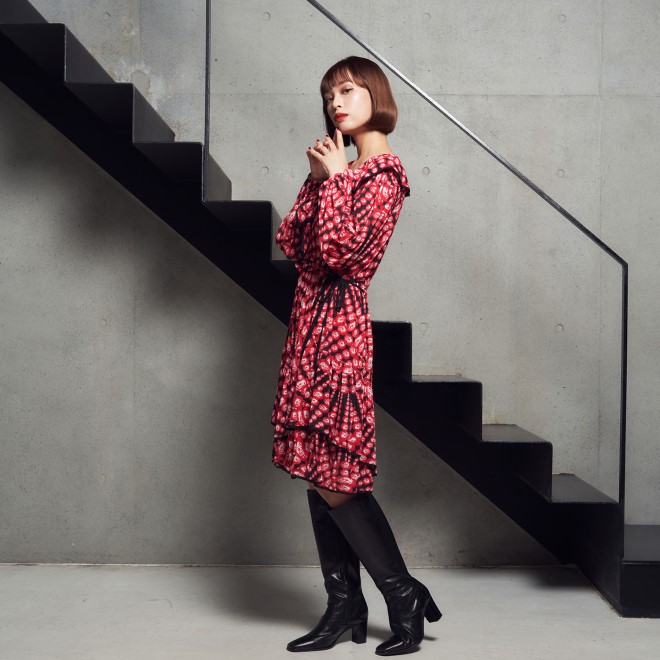 DRAGON MANDALA PRINT　ドレス 詳細画像 赤系マルチ 2