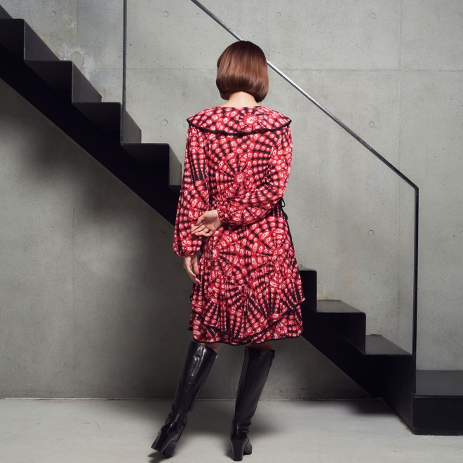 DRAGON MANDALA PRINT　ドレス 詳細画像 赤系マルチ 3