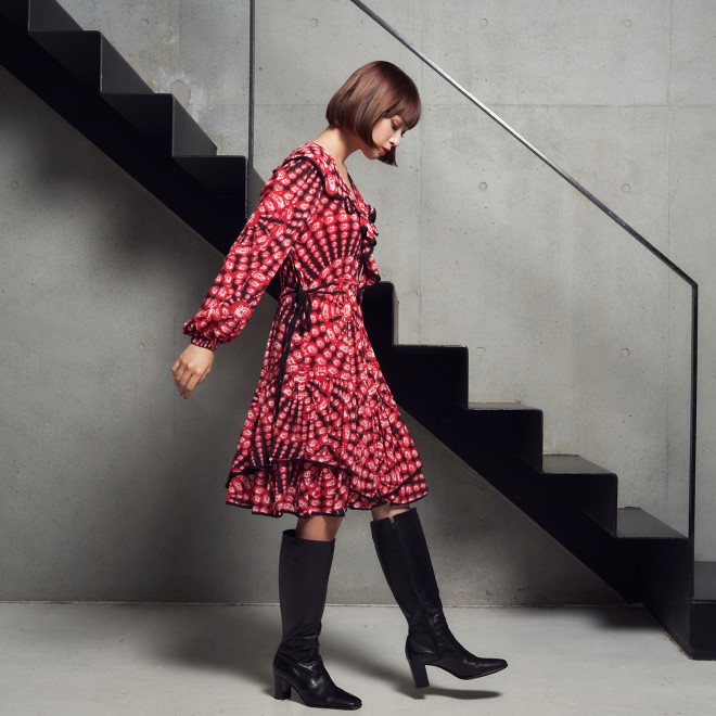 DRAGON MANDALA PRINT　ドレス 詳細画像 赤系マルチ 4