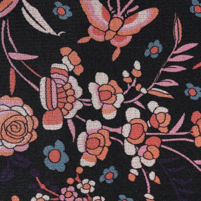 FLOWER EMBROIDERY PRINT　ドレス 詳細画像 黒系マルチ 6