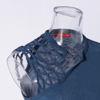 【期間限定】SOLID STRETCH NETTING　ブラウス 詳細画像