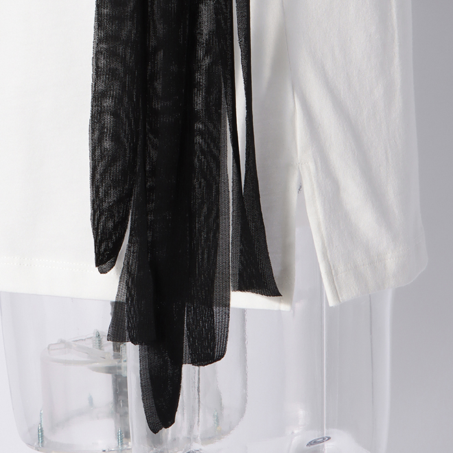 【期間限定】KNOT NET PATCH ON T-SHIRT　 詳細画像 ホワイト 5