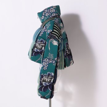 PATCHWORK with PRINTED STRETCH NET　ブルゾン 詳細画像