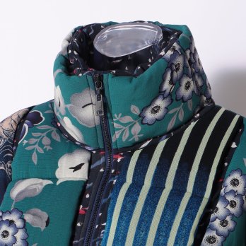 PATCHWORK with PRINTED STRETCH NET　ブルゾン 詳細画像