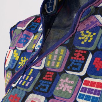 MAHJONG PRINT ON STRETCH NET　ドレス 詳細画像