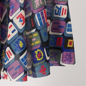 MAHJONG PRINT ON STRETCH NET　ドレス 詳細画像