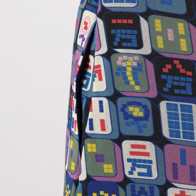 MAHJONG PRINT ON STRETCH NET　ドレス 詳細画像 グレー系マルチ 6