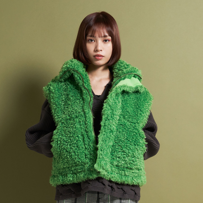 FAUX FUR　ベスト 詳細画像 グリーン 1