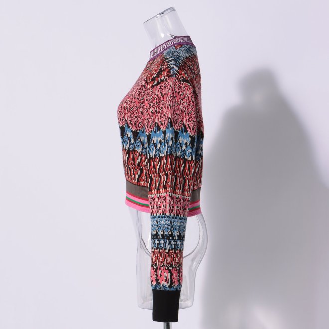 SOLIDARITY STRIPE JACQUARD　ニット 詳細画像 黒系マルチ 2