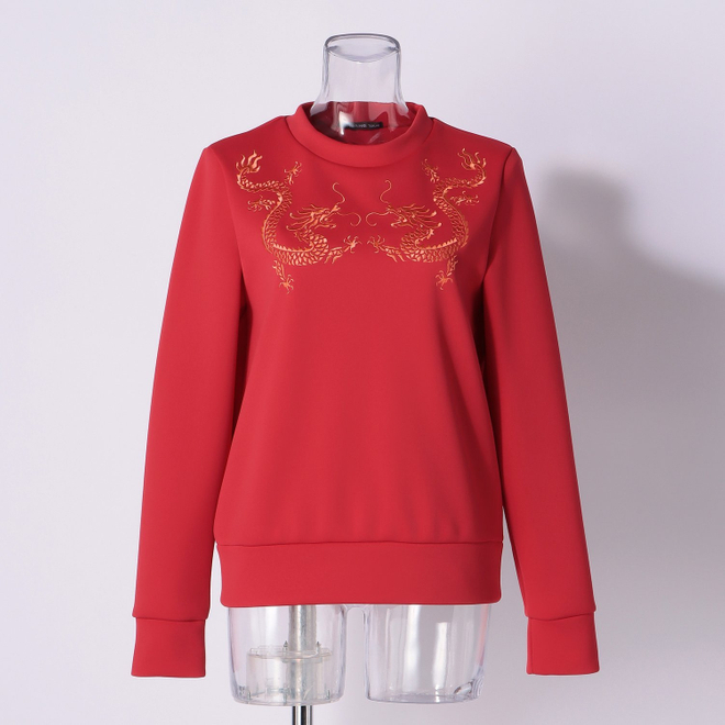 ADVENT DRAGON EMBROIDERY ON DOUBLE KNIT　 詳細画像 レッド 5