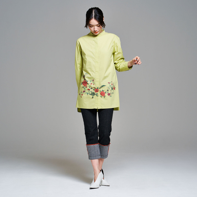 CHRASICAL PEONY PRINT ON SPUN LAWN　ブラウス 詳細画像 グリーン 1