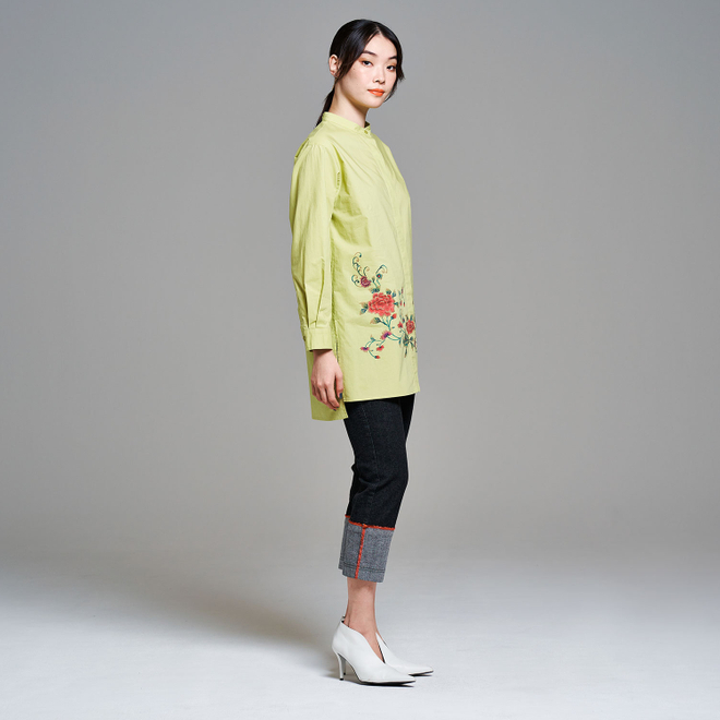 CHRASICAL PEONY PRINT ON SPUN LAWN　ブラウス 詳細画像 グリーン 4