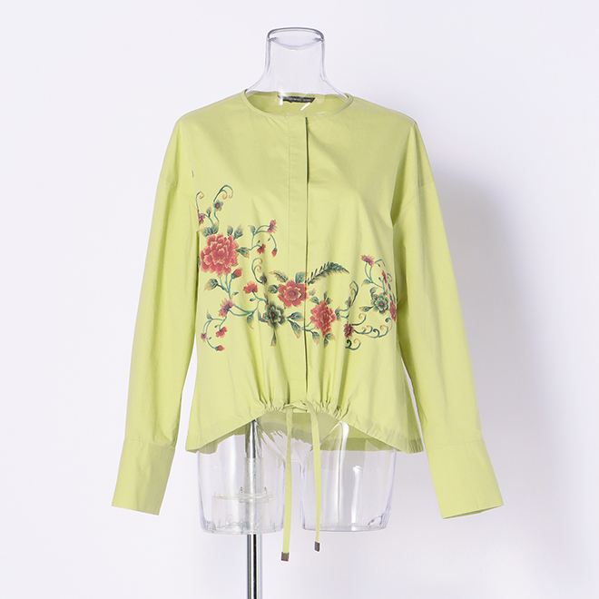 CHRASICAL PEONY PRINT ON SPUN LAWN　ブラウス 詳細画像 グリーン 6