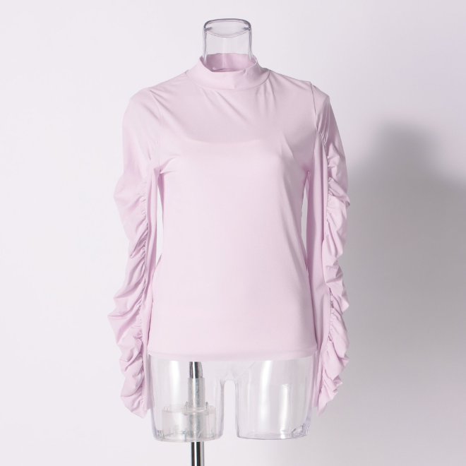 DECOLA SLEEVE HIGH NECK　ブラウス 詳細画像 ライトピンク 1