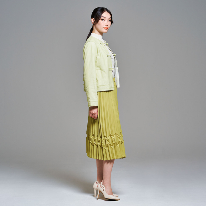 COLOR PLEATS SKIRT　 詳細画像 グリーン 4