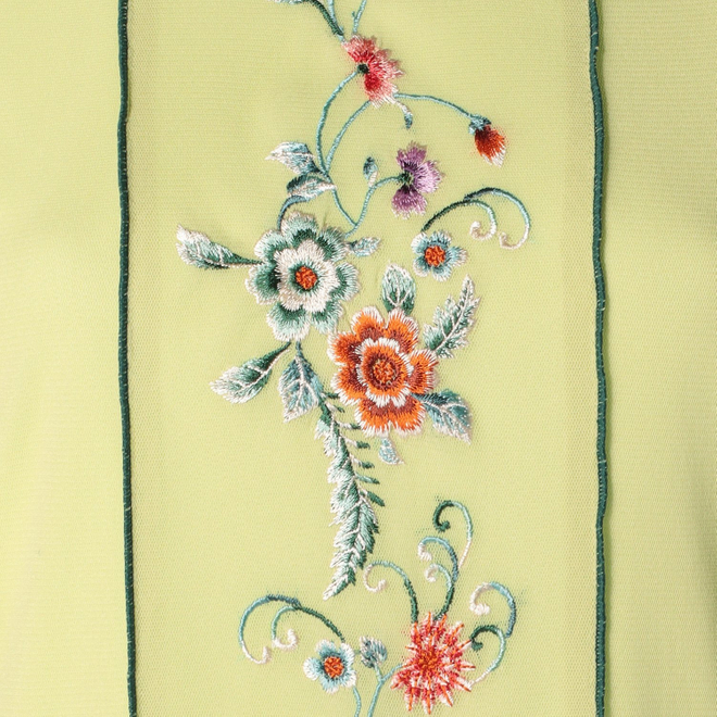 CHRASICAL PEONY EMBROIDERY ON NETTING　ドレス 詳細画像 グリーン 6