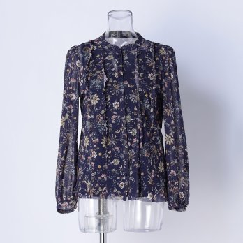 CHINOISERIE PRINT ON NETTING　ブラウス