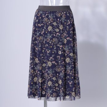 CHINOISERIE PRINT ON NETTING　スカート