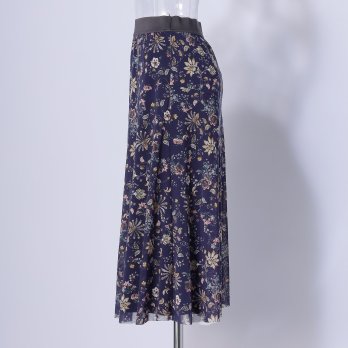 CHINOISERIE PRINT ON NETTING　スカート 詳細画像