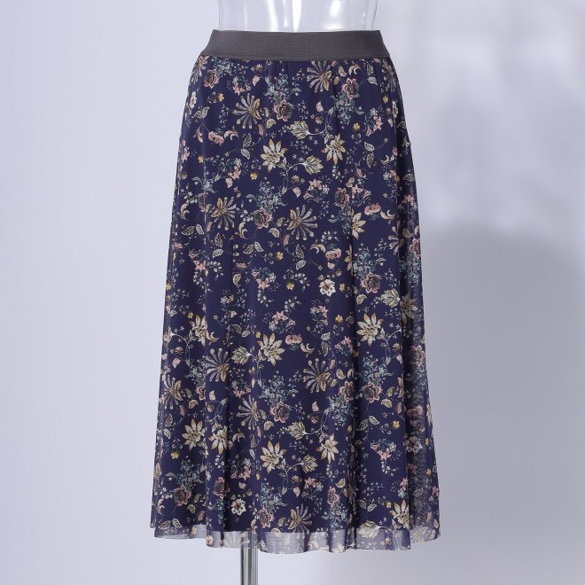 CHINOISERIE PRINT ON NETTING　スカート 詳細画像 ブルー系マルチ 1