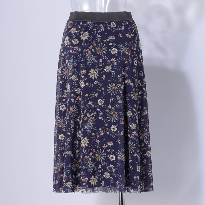 CHINOISERIE PRINT ON NETTING　スカート 詳細画像 ブルー系マルチ 3