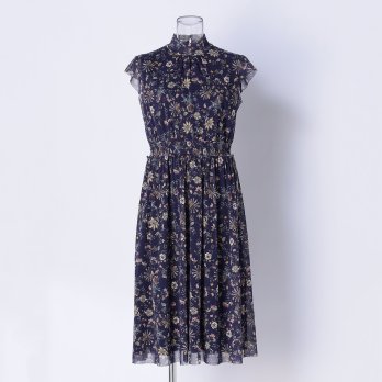 CHINOISERIE PRINT ON NETTING　ドレス