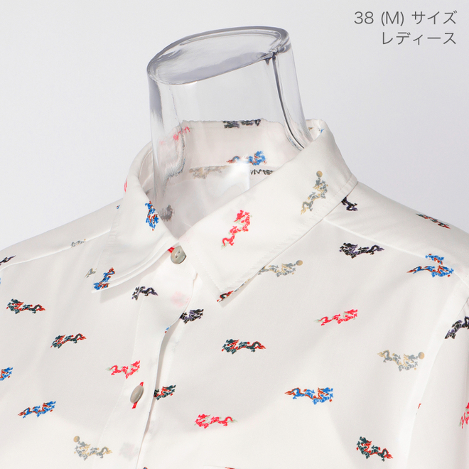 MINI DRAGON PRINT SHIRT　ブラウス 詳細画像 白系マルチ 5