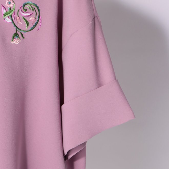 PEONY EMB ON BACK SATIN　ブラウス 詳細画像 パープル 4