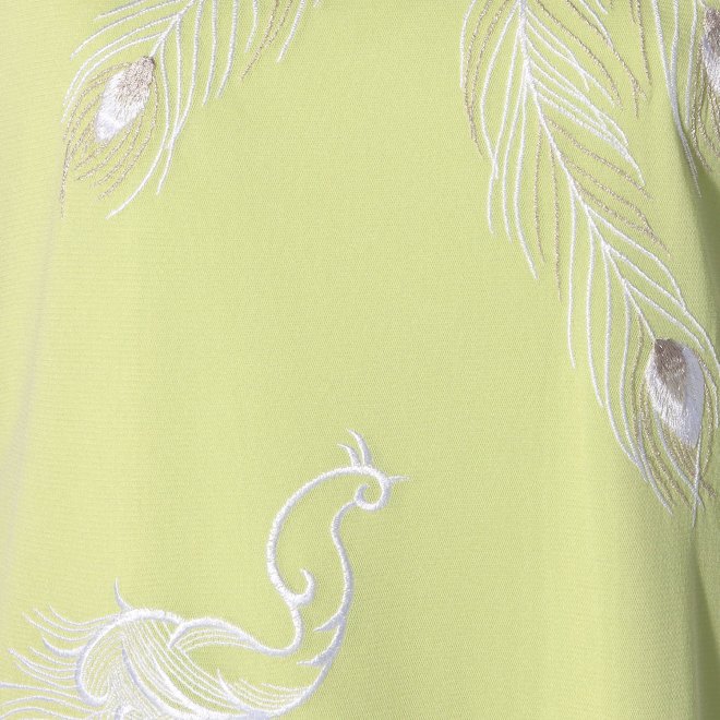SOLID NET with PEACOCK EMBROIDERY　ドレス 詳細画像 グリーン 7