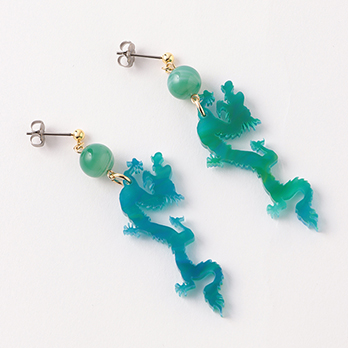 DRAGON PIERCED EARRINGS
