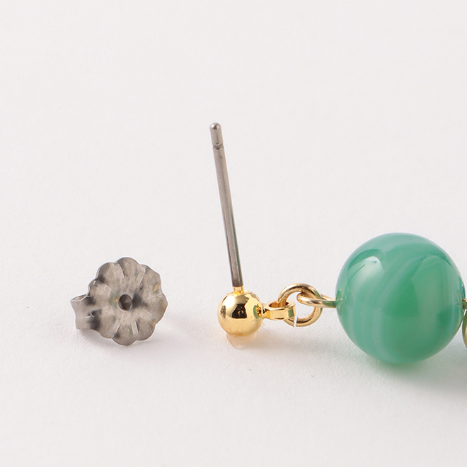 DRAGON PIERCED EARRINGS 詳細画像 グリーン 3